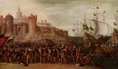 Debora en Barak tegen Sisera door Juan de la Corte